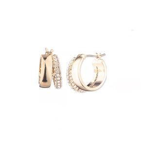 Lauren Ralph Lauren Gold-Tone Small Pavé Split-Hoop Earrings